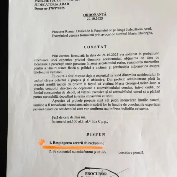 Disperarea unui tată | moartea lui lucian mariș din șiria - un „banal accident” sau o crimă interlopă acoperită de autorități? (1) 32 ordonanta procuror respingere