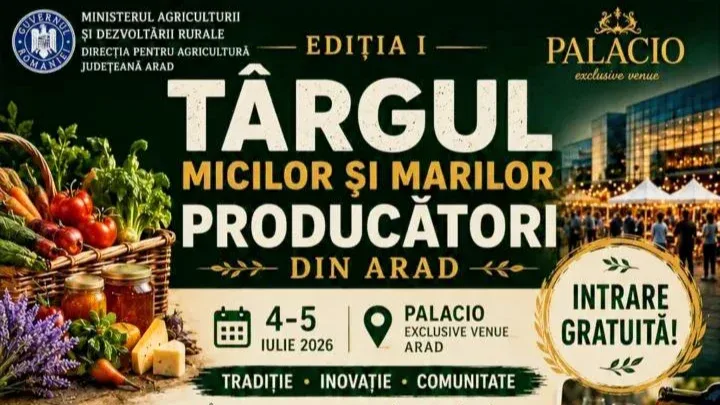 „târgul micilor și marilor producători din județul arad” - prima ediție a unui eveniment menit să creeze o punte de legătură directă între fermieri și consumatori 1 ârgul micilor și marilor producători din județul arad