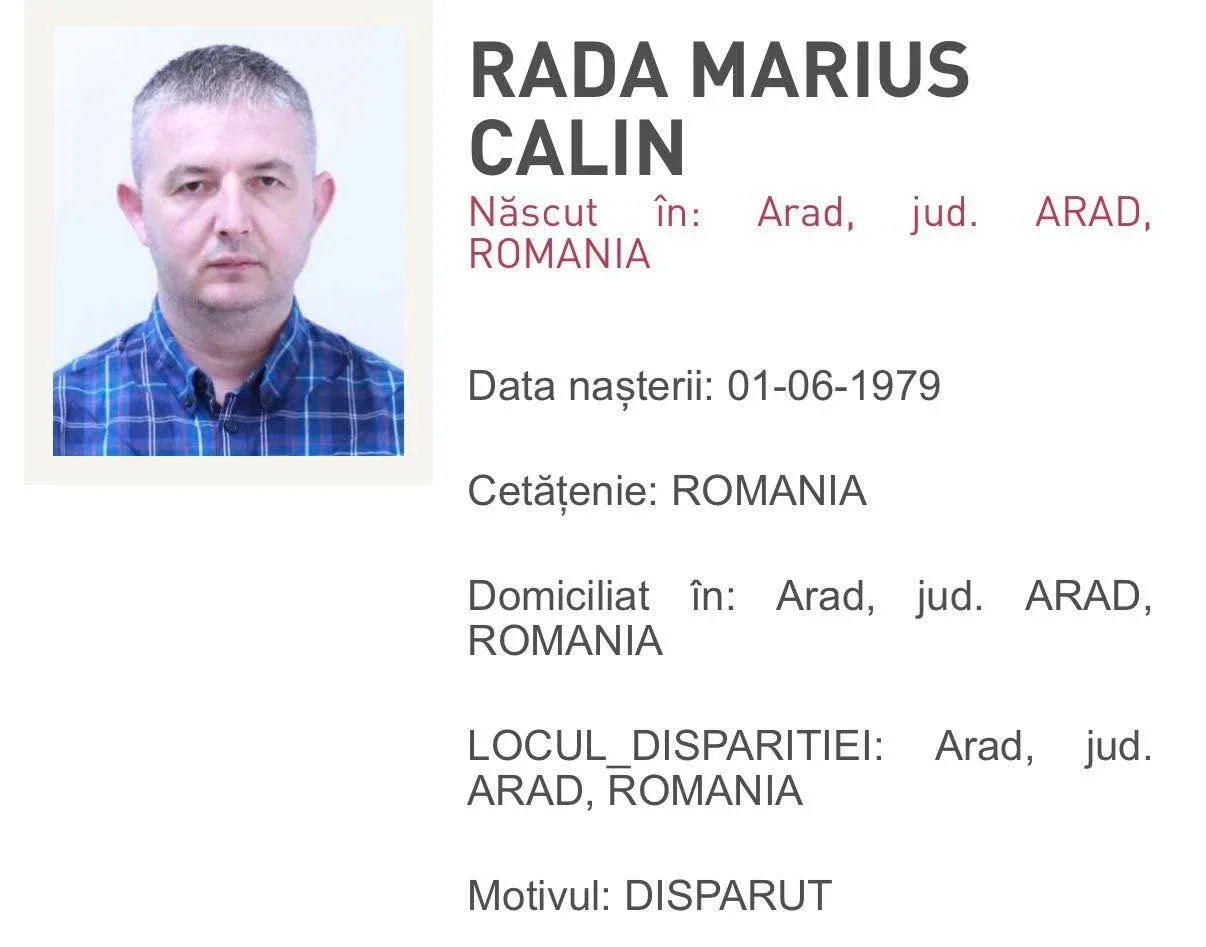 Persoană dispărută | rada marius călin din arad a fugit din incinta secției de psihiatrie | dacă l-ați văzut, sunați la 112! 2 rada marius calin 1