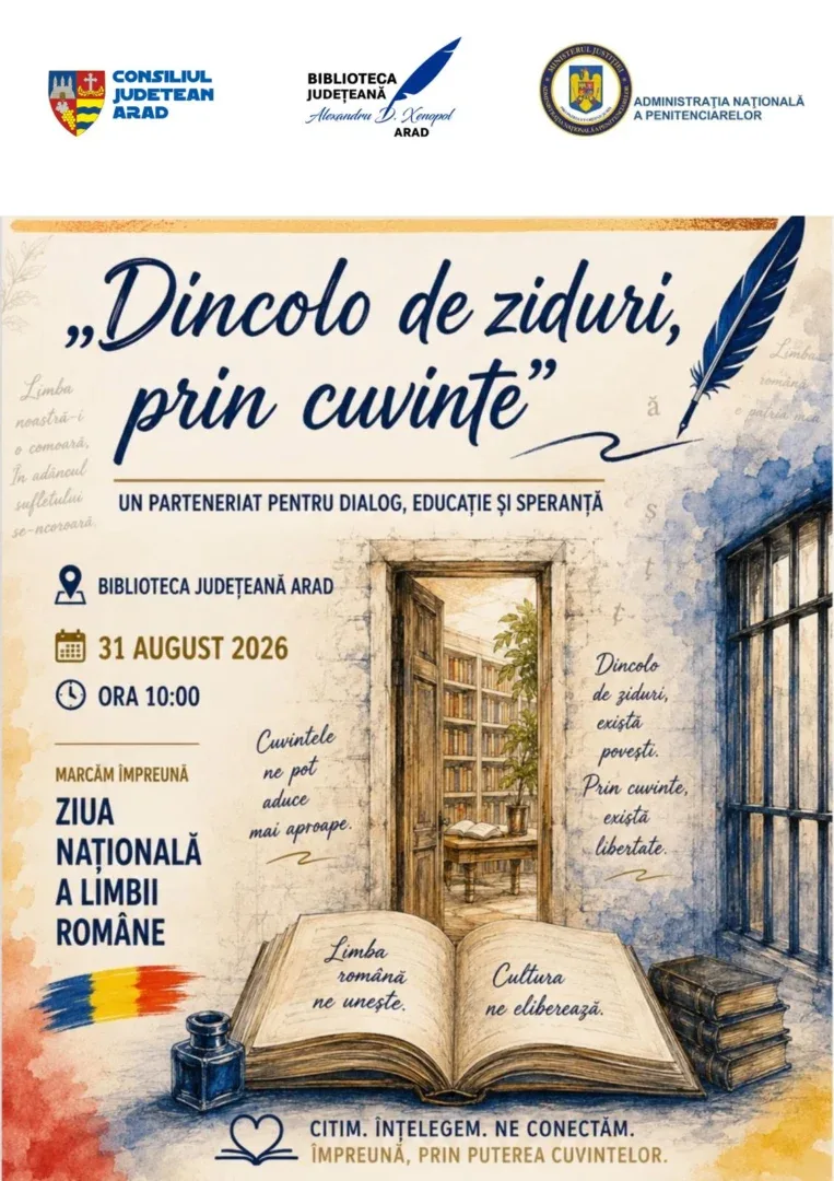 „Dincolo de ziduri, prin cuvinte” – Ziua Națională a Limbii Române, marcată prin lectură, dialog și educație