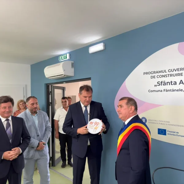 Creșa numărul 99, finalizată prin programul guvernamental „Sfânta Ana”, a fost inaugurată la Fântânele în prezența ministrului Cseke Attila