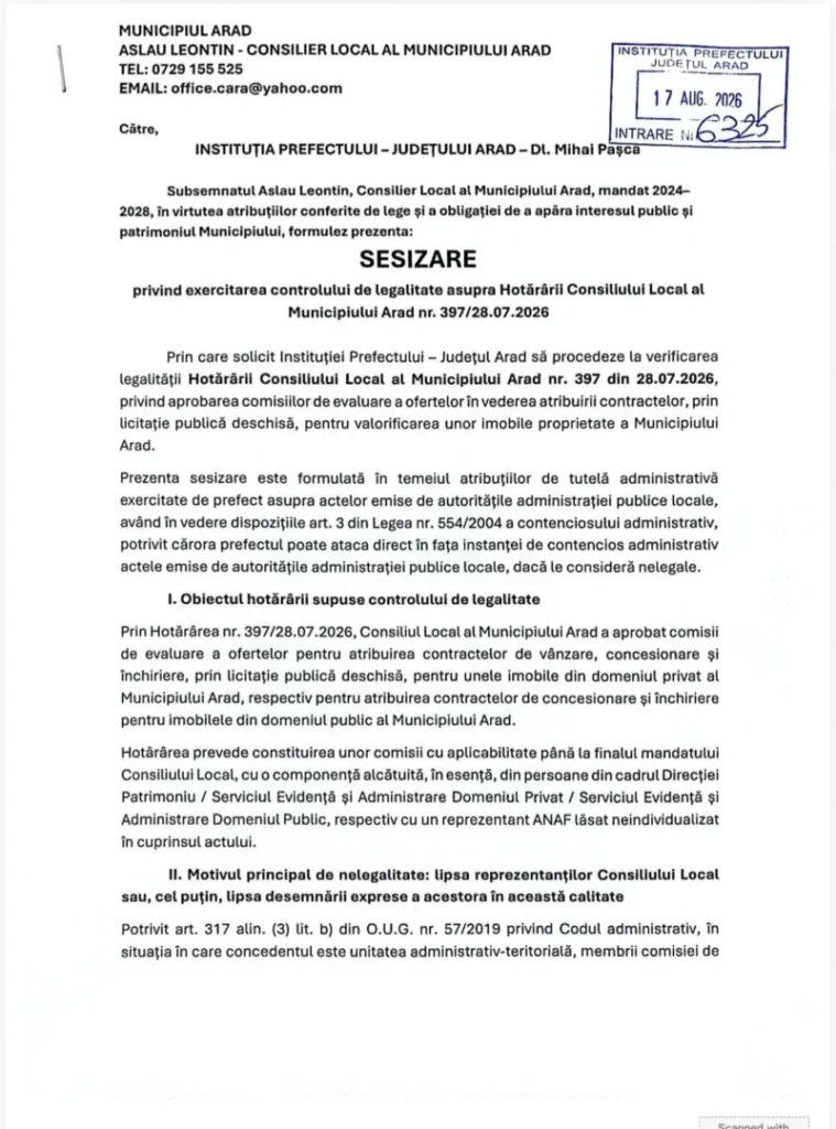 Lupta lui Leontin Aslău pentru partea sa din Ștrandul Neptun continuă | DOCUMENTE