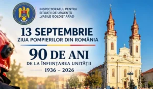 13 Septembrie - zi cu dublă semnificație pentru ISU Arad | Ziua Pompierilor din România și 90 de ani de la înființarea unității