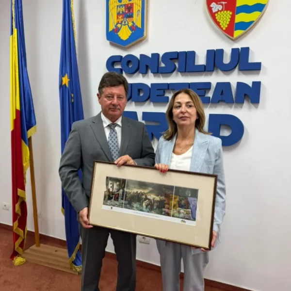 E.S. Laura Aghilarre, ambasadoarea Italiei în România, în vizită la Arad