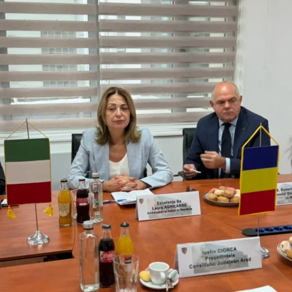 E.S. Laura Aghilarre, ambasadoarea Italiei în România, în vizită la Arad