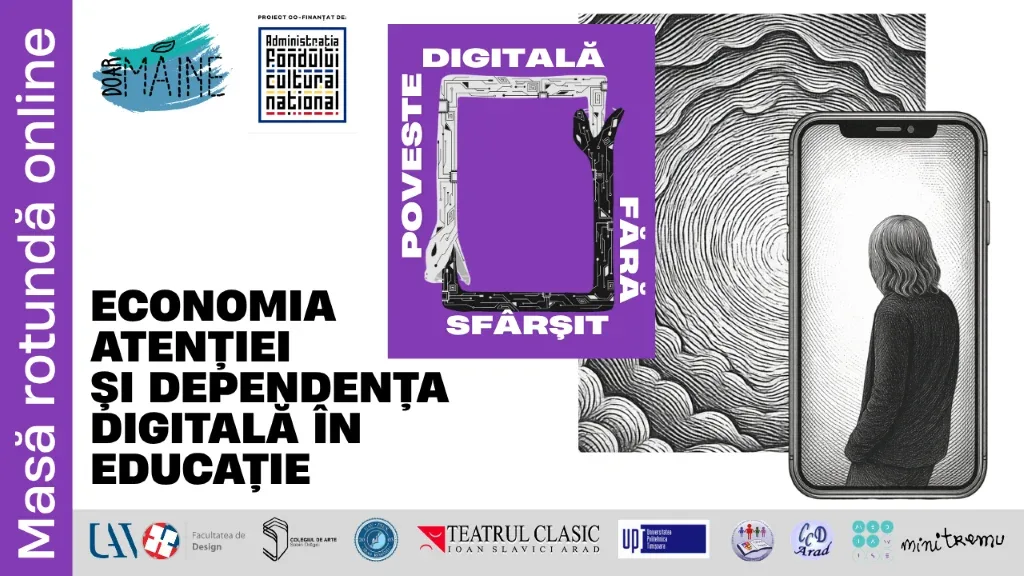 Asociația Doar Mâine dă startul proiectului „Poveste digitală fără sfârșit” printr-o masă rotundă despre economia atenției și dependența digitală în educație