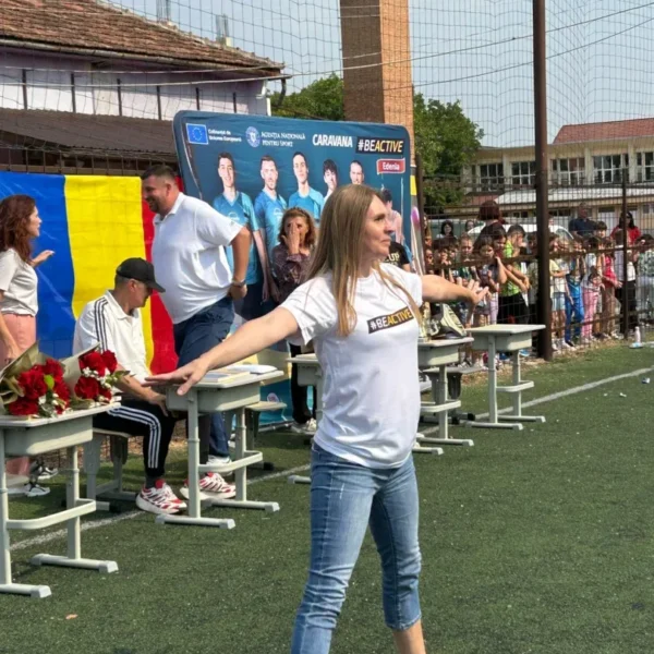 Caravana #BeActive a adus-o pe campioana Simona Amânar la Liceul Teoretic Sebiș