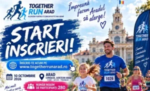 S-au deschis înscrierile pentru Together Run Arad 2026 | Alergare, familie și comunitate, pe 10 octombrie, în centrul Aradului
