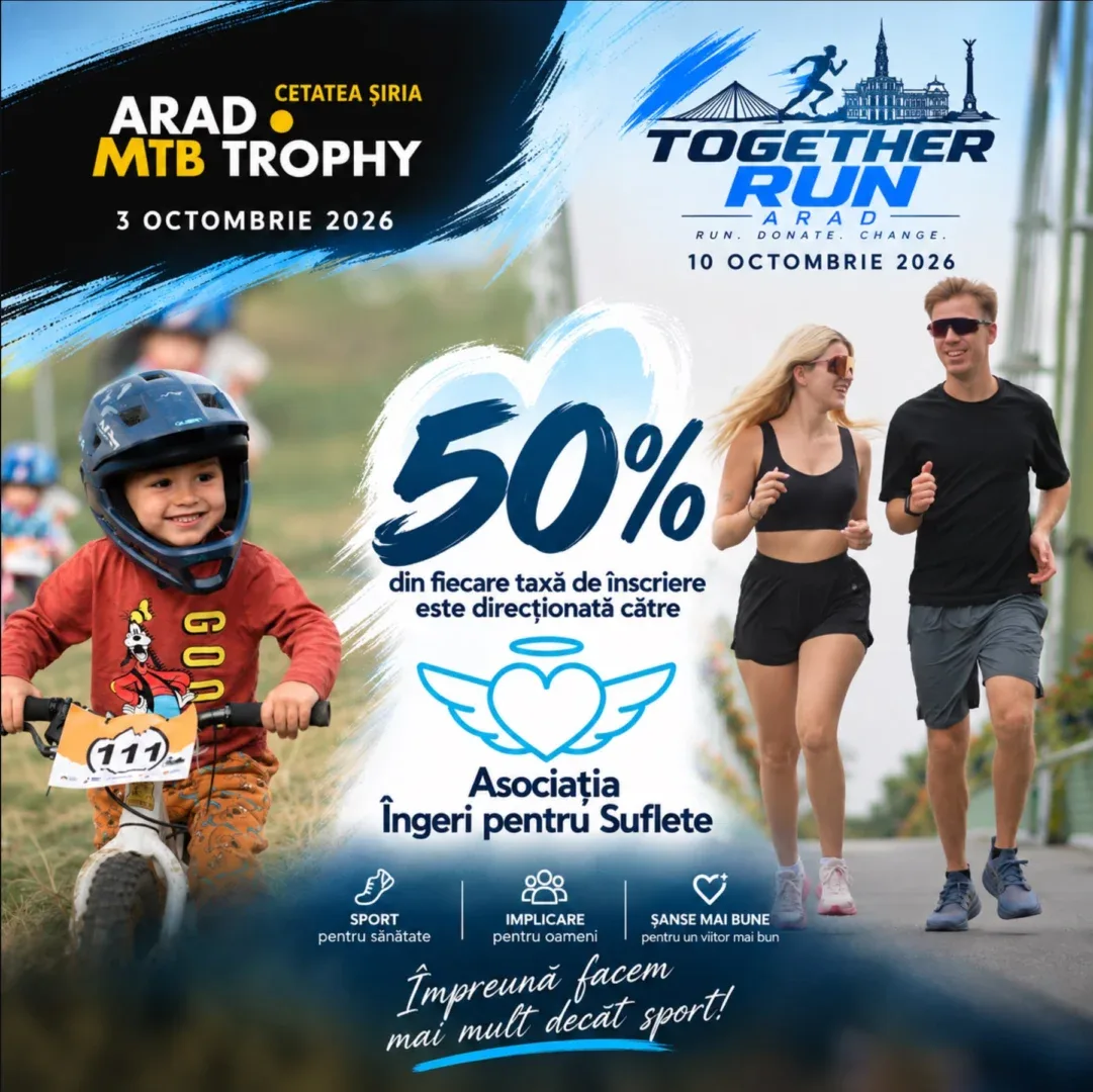S-au deschis înscrierile pentru Together Run Arad 2026 | Alergare, familie și comunitate, pe 10 octombrie, în centrul Aradului
