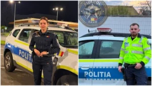 Foto: agenți de poliție Onila Giulia_ Covasan Simon / sursa: Sidepol Arad facebook