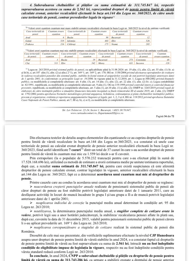 Pensii recalculate greșit, în minus, pentru 2,2 milioane de români | Printre cei afectați de recalculările eronate sunt și pensionari arădeni | Persoane decedate au continuat să primească pensia