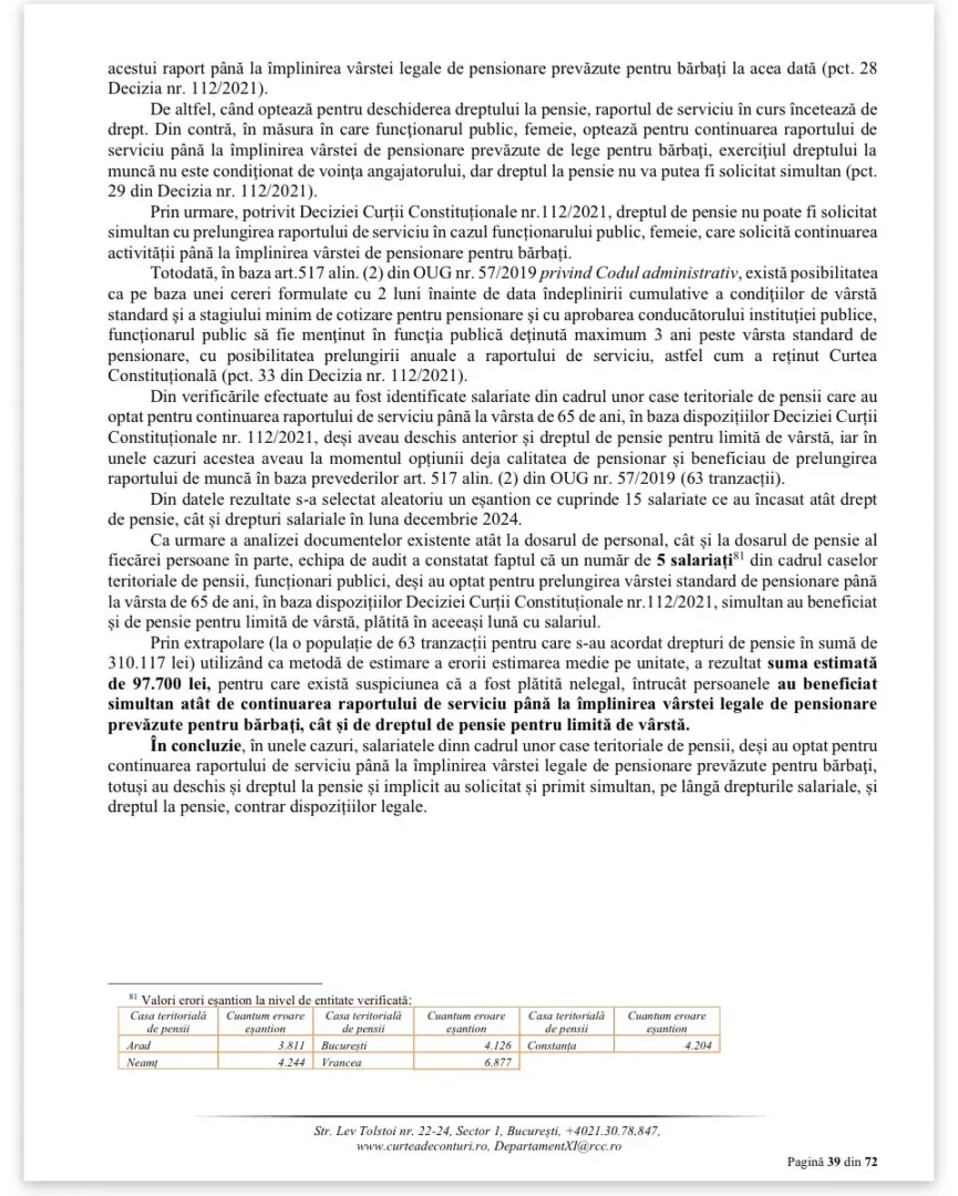 Pensii recalculate greșit, în minus, pentru 2,2 milioane de români | Printre cei afectați de recalculările eronate sunt și pensionari arădeni | Persoane decedate au continuat să primească pensia