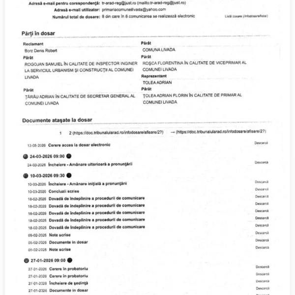 Denis Borz vs. Primăria Livada - un caz demn de analele psihiatriei judiciare | Hărțuit de fiul vitreg, Adrian Țolea explică tot contextul într-o conferință de presă | Înregistrare integrală