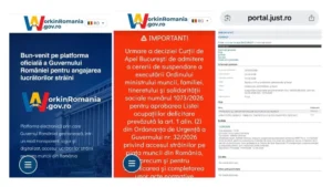 Platforma oficială a Guvernului României pentru angajarea lucrătorilor străini a fost blocată în urma unei decizii a Curţii de Apel Bucureşti