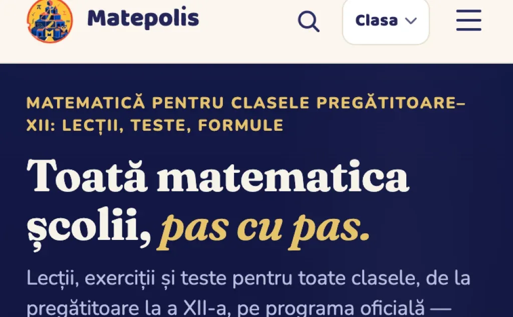 Matepolis | Un profesor de matematică a pus online, gratuit, lecții și subiecte de examen rezolvate pas cu pas