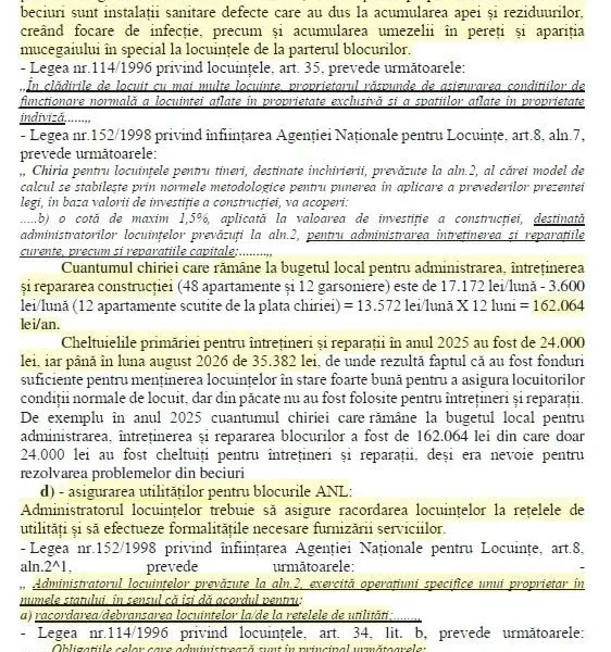 Lipova și administrația ei paralelă | O comisie mixtă formată din consilieri locali și personal din aparatul de specialitate al primarului a întocmit un RAPORT de analiză și verificare a modului de administrare a blocurilor ANL