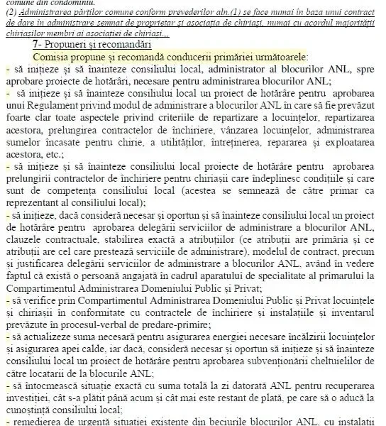 Lipova și administrația ei paralelă | O comisie mixtă formată din consilieri locali și personal din aparatul de specialitate al primarului a întocmit un RAPORT de analiză și verificare a modului de administrare a blocurilor ANL