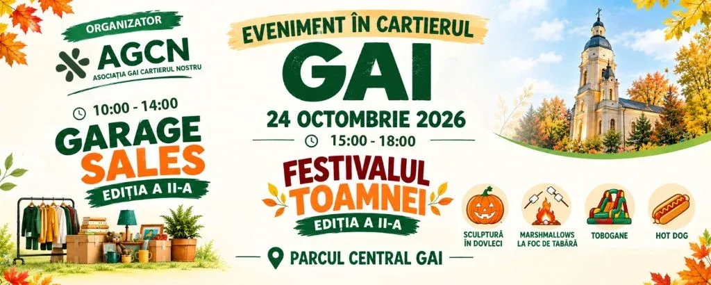 Garage Sale și Festivalul Toamnei revin în cartierul Gai