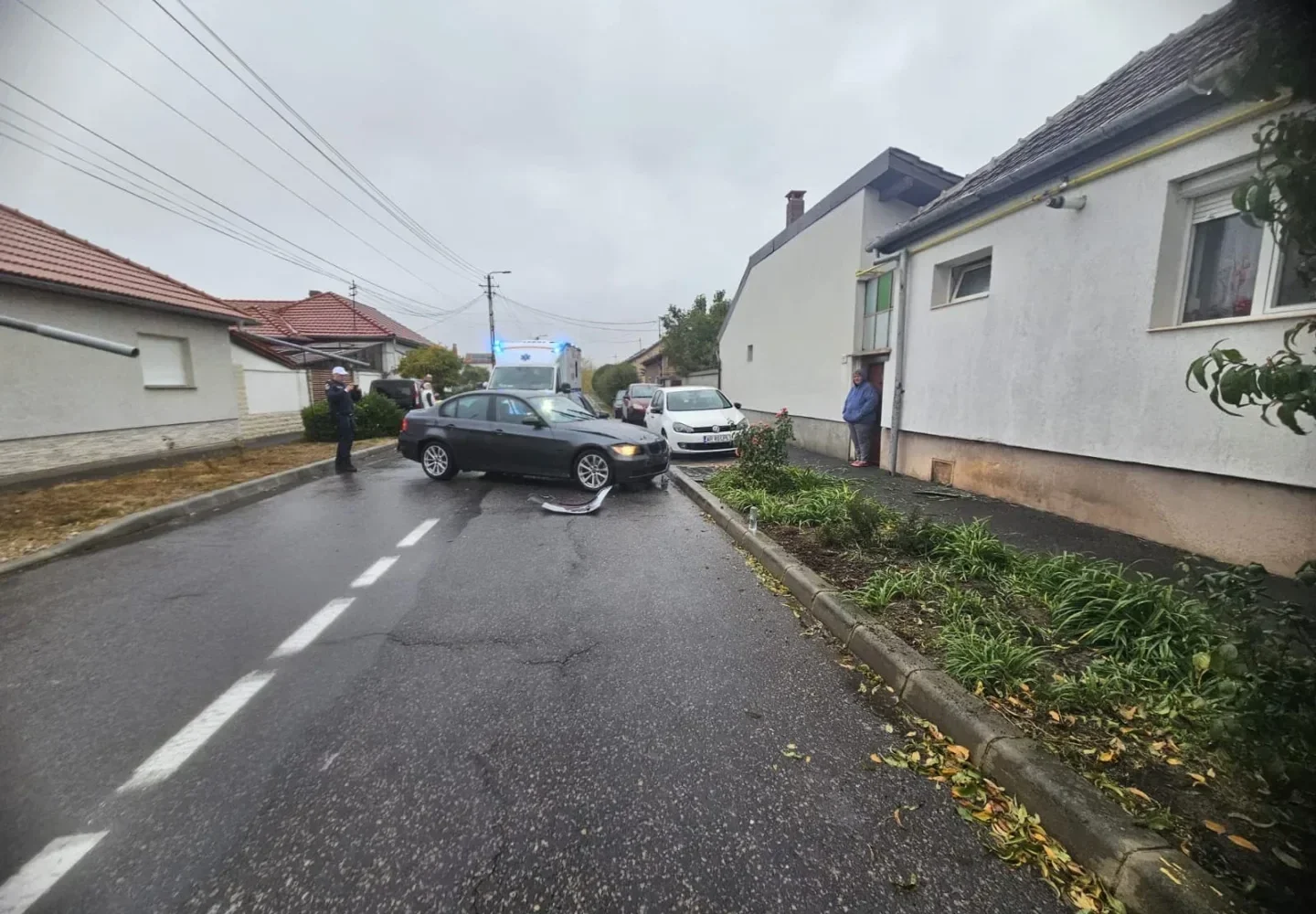 Accident în Bujac, la intersecția străzilor Orfeu cu Macedoniei
